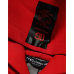 Dolce & Gabbana Red DG Logo Hooded Men Sweatshirt Sweater