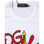Dolce & Gabbana White DG Loves Moscow Cotton Crew Neck T-shirt TSH90689-42