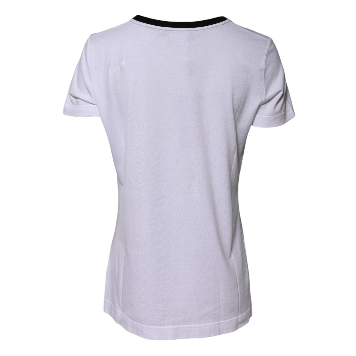 Dolce & Gabbana White Eleganza Cotton Crew Neck Tee T-shirt TSH90743-46