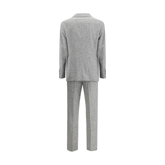 Brunello Cucinelli Wool and cashmere buttoned grisaille Suit BR-MV418LDBH2C251-IT50 | L
