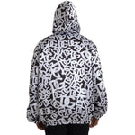Dolce & Gabbana White Black Logo Hooded Full Zip Bomber Jacket JKT3871-56