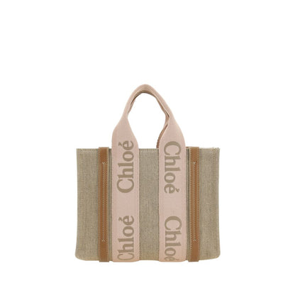 Chloé Beige Linen Handbag