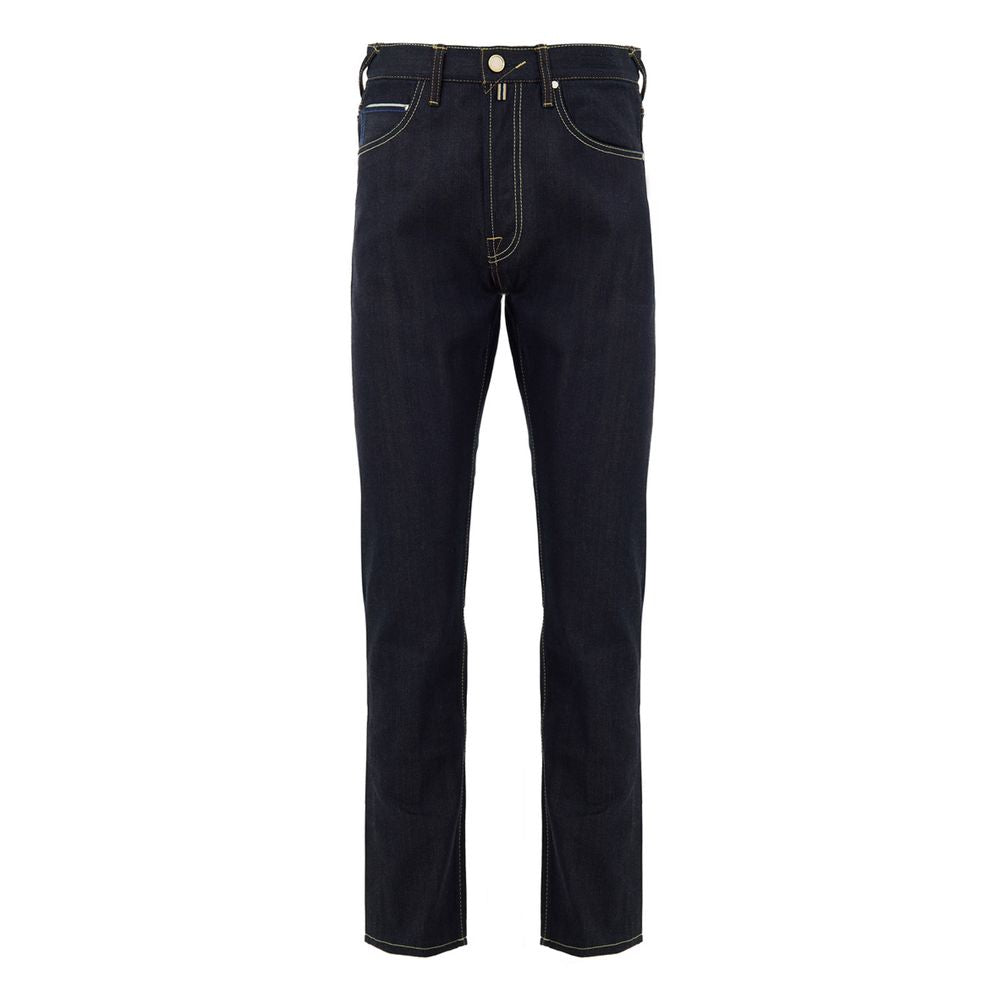 Jacob Cohen Blue Polyester Tapered Jeans
