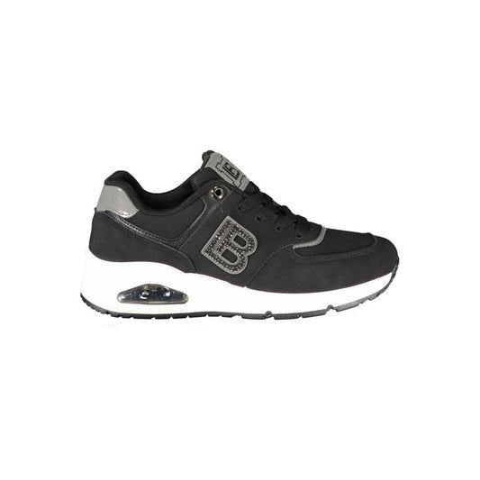 Laura Biagiotti Black Polyurethane Women Sneaker 1728,67403481248,Athletic - Sneakers - Shoes,Black,EU38/US8,EU39/US9,EU40/US10,EU41/US11,Laura Biagiotti,New with tags,Shoes,Sneakers - Shoes,Women