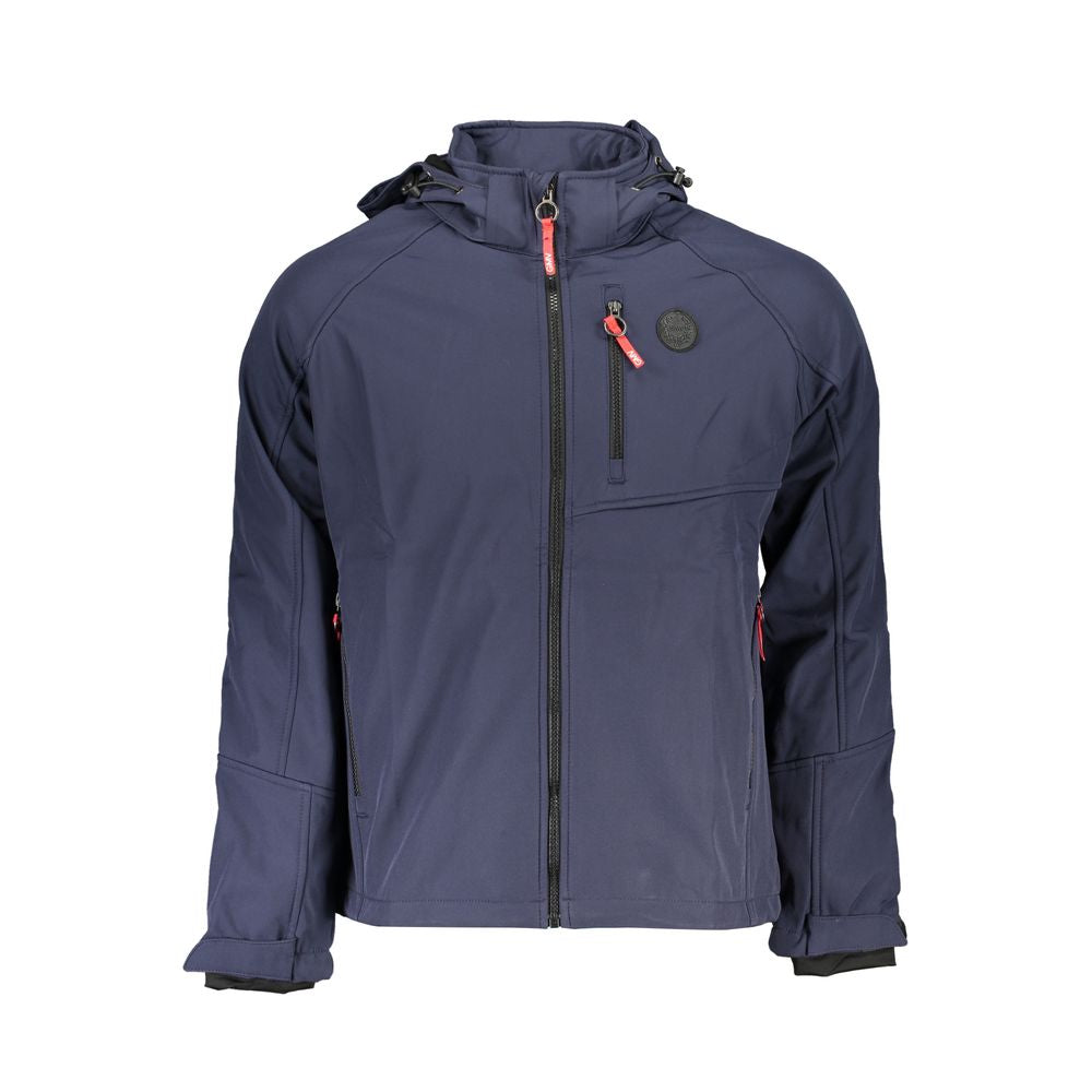 Gianmarco Venturi Blue Polyester Men's Jacket