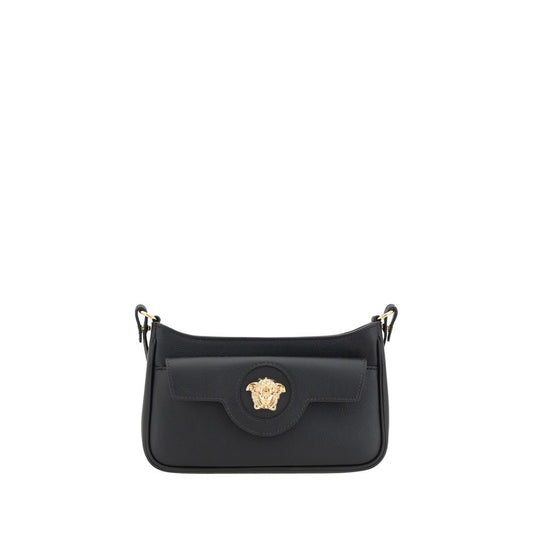 Versace Black Calf Leather Bos Taurus Shoulder Bag1728,72470364320,Bags,Black,New with tags,Shoulder Bags - Bags,Versace,Women
