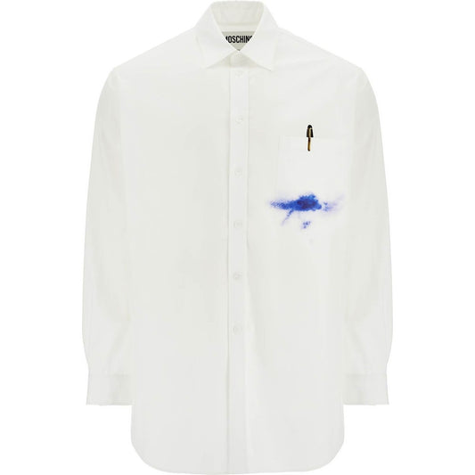 Moschino printed pocket shirt with button Shirts Moschino Beige