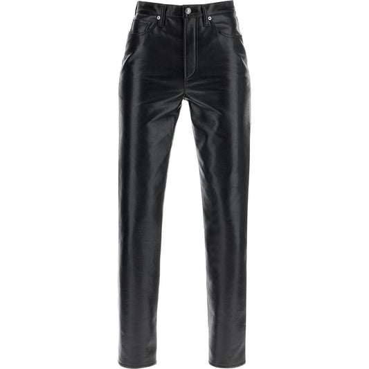 Agolde '90's recycled leather pinch waist Trousers Agolde Dark Slate Gray