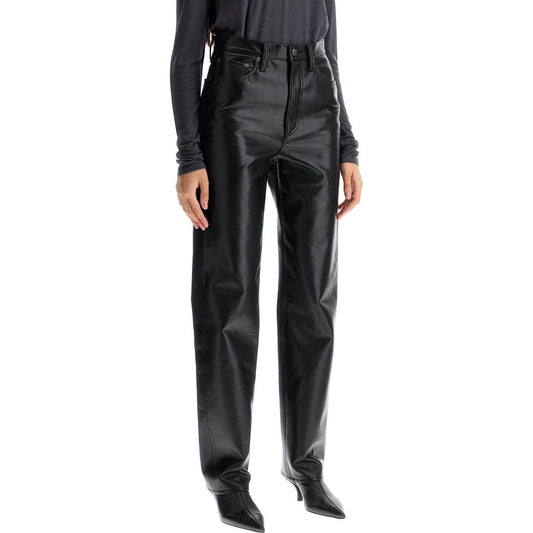 Agolde '90's recycled leather pinch waist Trousers Agolde Dark Slate Gray