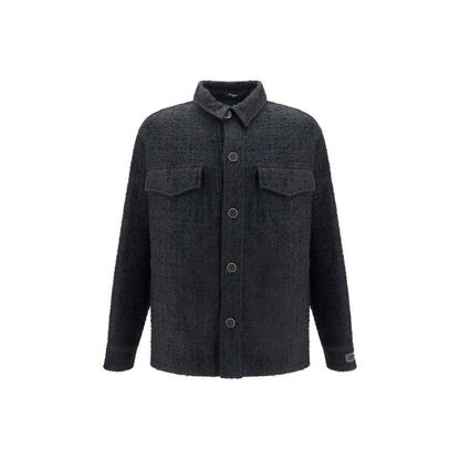 Balmain Black Cotton Shell Jacket