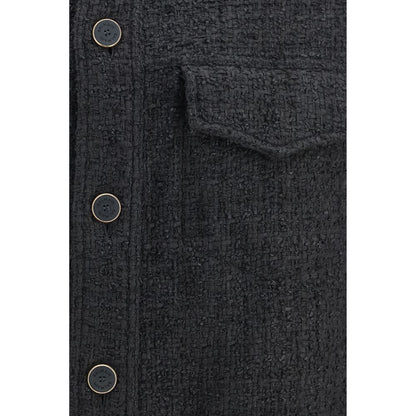 Balmain Black Cotton Shell Jacket
