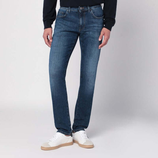 PT Torino Denim Blue Swing jeans in stretch denim