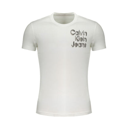 Calvin Klein White Cotton Men T-Shirt