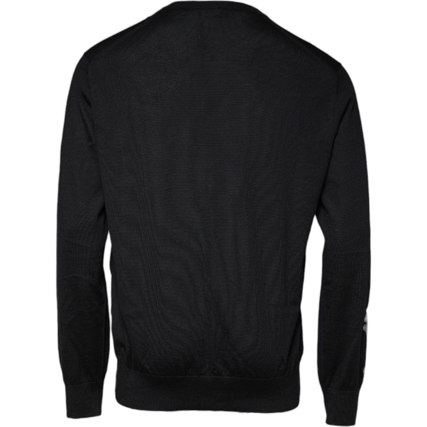 Dolce & Gabbana Black Cashmere Crew Neck Pullover Sweater TSH86927-58