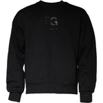 Dolce & Gabbana Black DG Logo Cotton Men Sweatshirt Sweater TSH87092-50