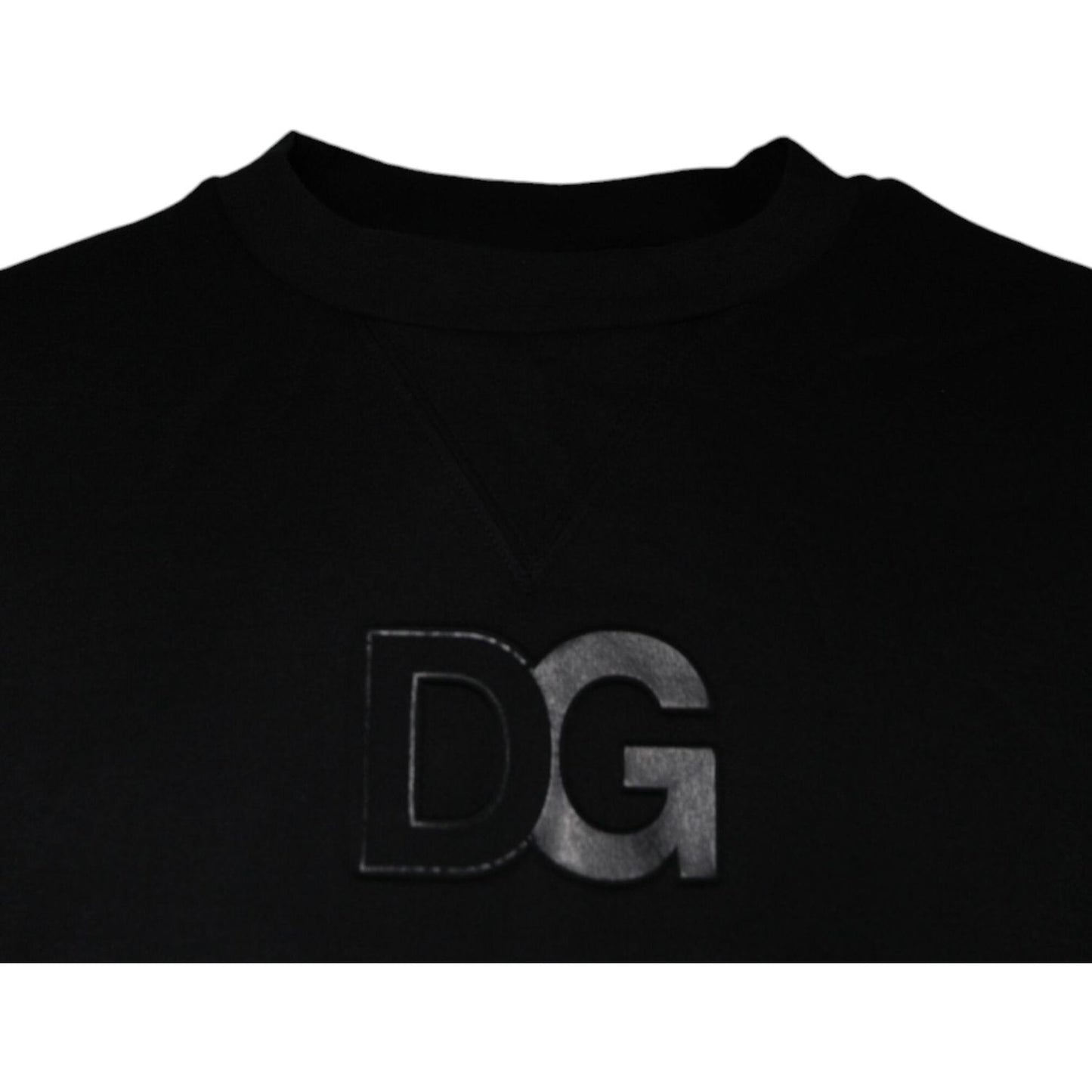 Dolce & Gabbana Black DG Logo Cotton Men Sweatshirt Sweater TSH87092-50