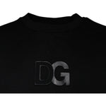 Dolce & Gabbana Black DG Logo Cotton Men Sweatshirt Sweater TSH87092-50