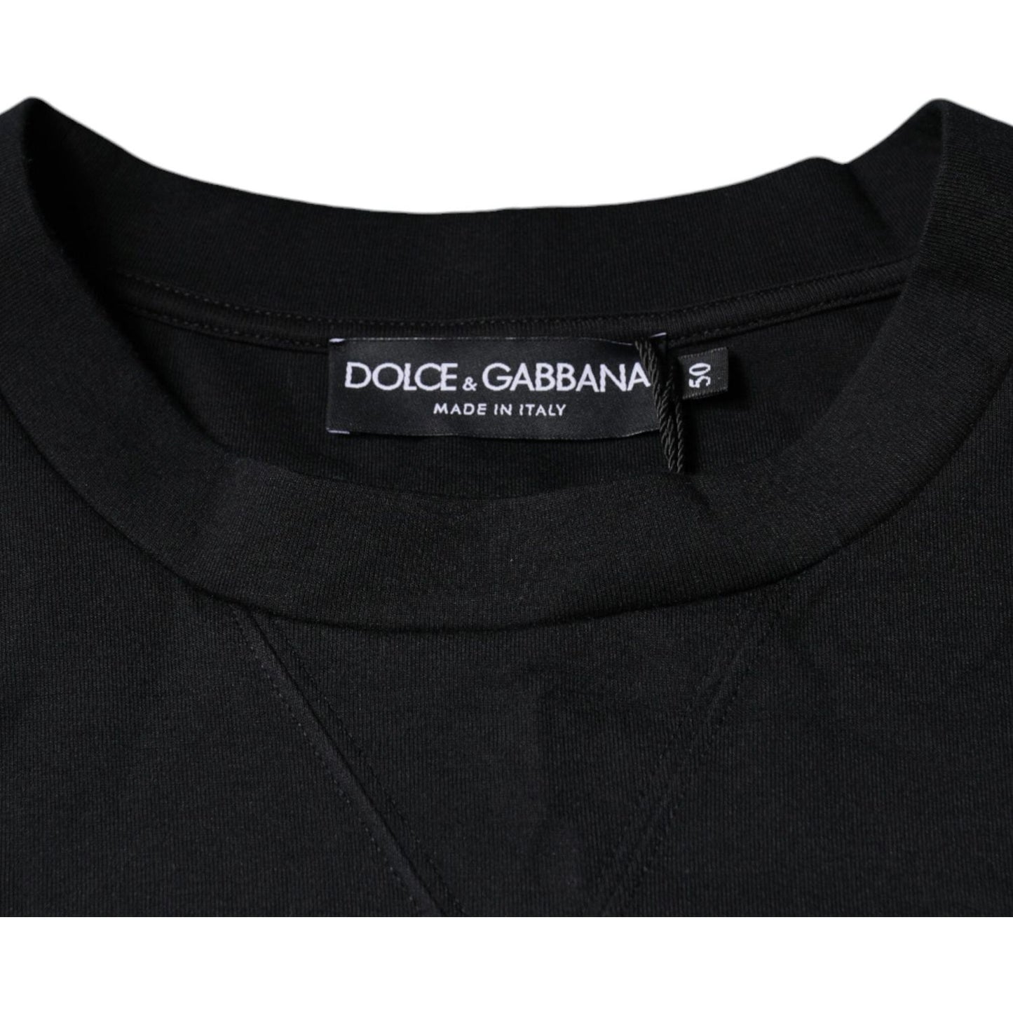 Dolce & Gabbana Black DG Logo Cotton Men Sweatshirt Sweater TSH87092-50