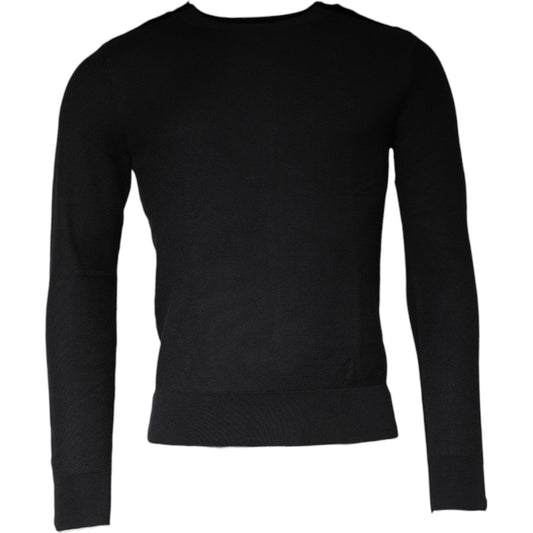Dolce & Gabbana Black Long Sleeve Crew Neck Pullover Sweater TSH87079-46