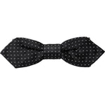 Dolce & Gabbana Black Silk Polka Dot Adjustable Neck Men Papillon Bow Tie Dolce & Gabbana Black