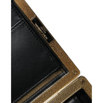Dolce & Gabbana Bordeaux Velvet Gold Frame Clutch Evening Bag Dolce & Gabbana Black