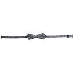 Dolce & Gabbana Gray Silk Patterned Adjustable Neck Men Bow Tie Dolce & Gabbana Dark Slate Gray