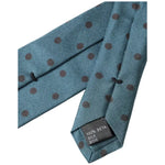 Dolce & Gabbana Green Black Polka Dot Silk Adjustable Men Tie Dolce & Gabbana Dim Gray