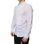 Dolce & Gabbana White Bib Cotton Poplin Formal Dress Shirt TSH6289-39