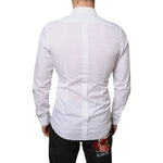Dolce & Gabbana White Bib Cotton Poplin Formal Dress Shirt TSH6289-39