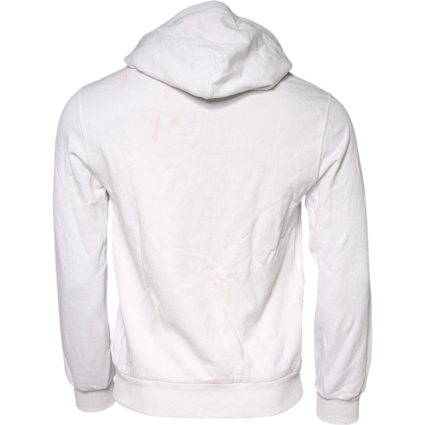 Dolce & Gabbana White Caesar Cotton Hooded Pullover Sweater TSH87224-48