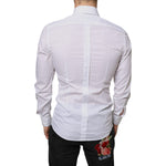 Dolce & Gabbana White Cotton Collared Men Formal Dress Shirt TSH6295-39