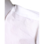 Dolce & Gabbana White Cotton Collared Men Formal Dress Shirt TSH6295-39