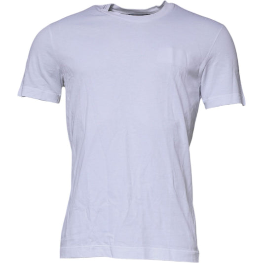 Dolce & Gabbana White DG Logo Cotton Crew Neck T-shirt TSH87403-50