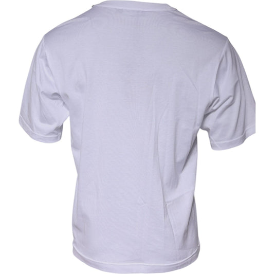 Dolce & Gabbana White DG Logo Crew Neck Short Sleeve T-shirt TSH87408-48