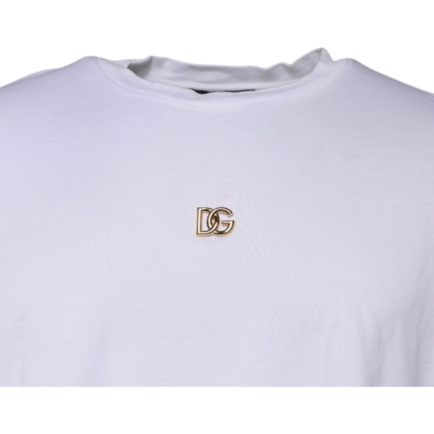 Dolce & Gabbana White DG Logo Crew Neck Short Sleeve T-shirt TSH87420-58