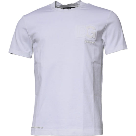 Dolce & Gabbana White DG Logo Crew Neck Short Sleeves T-shirt TSH87260-50