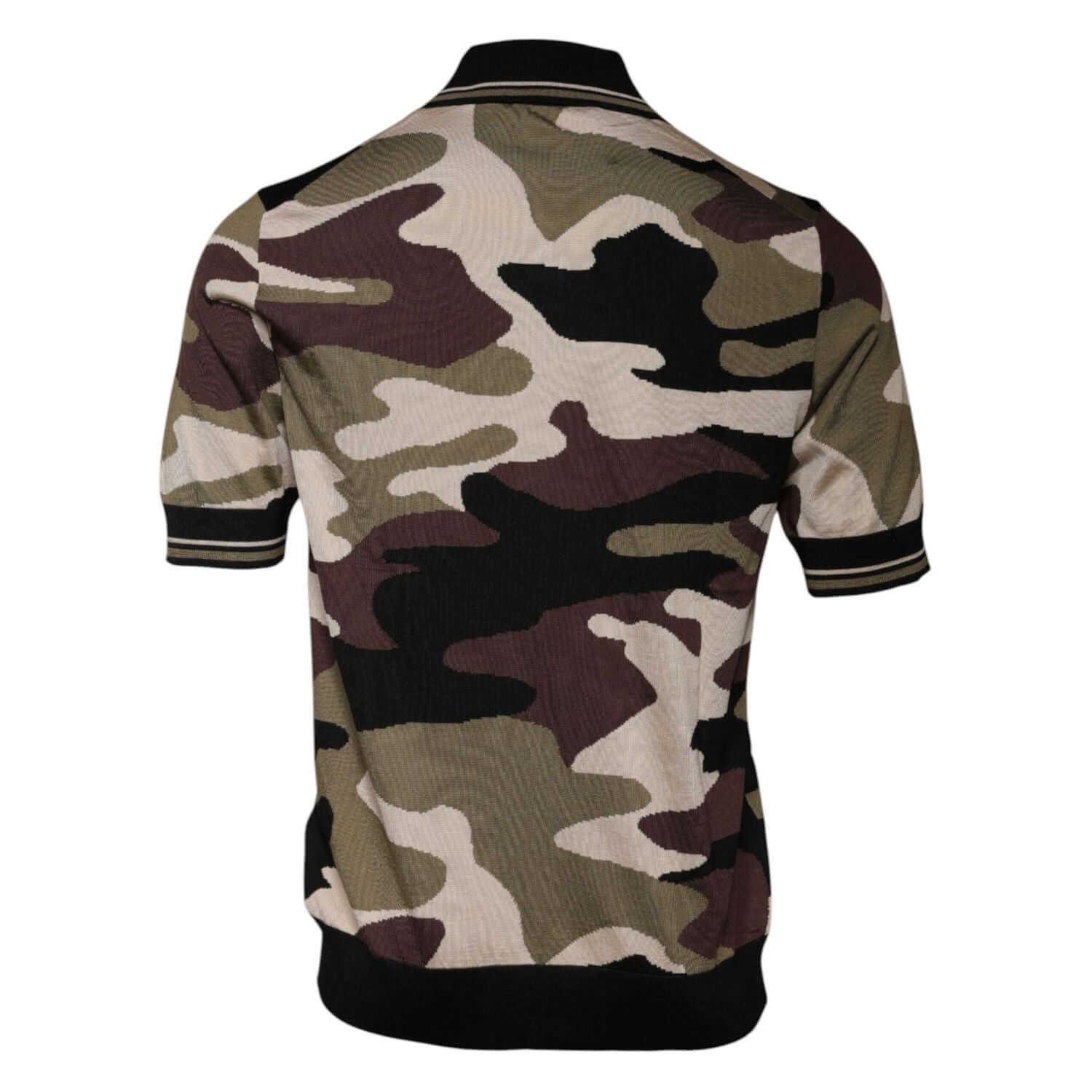 Dolce & Gabbana Multicolor Camouflage Collared Polo T-shirt