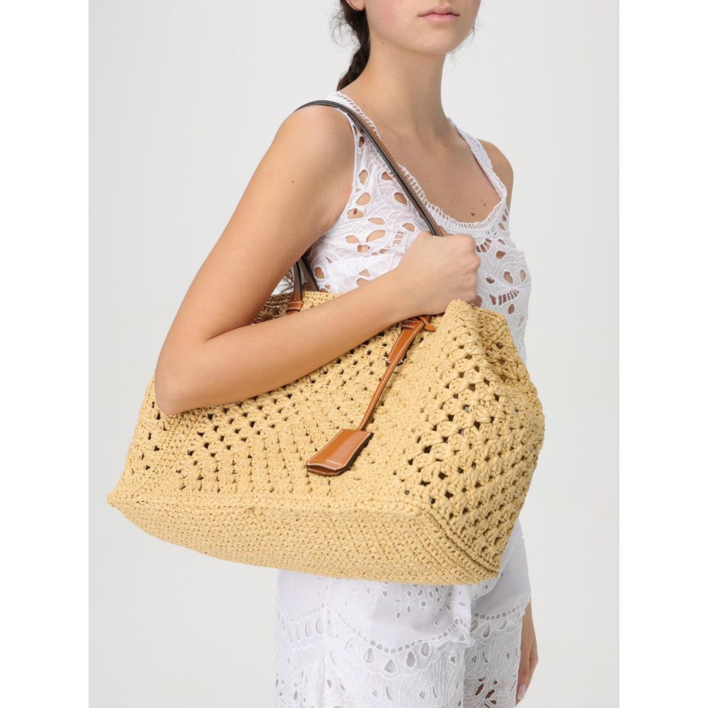 Ermanno Scervino Beige Leather Handbag