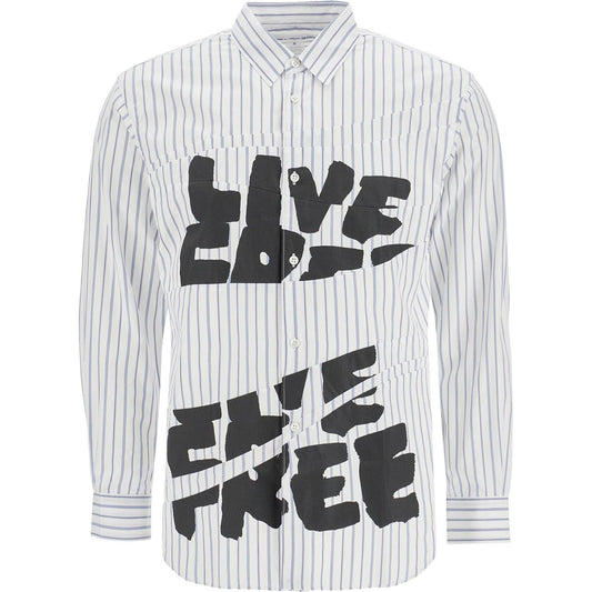 Comme Des Garcons Shirt 'live free printed shirt' Shirts Comme Des Garcons Shirt Light Gray