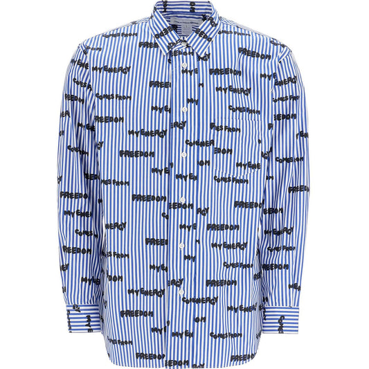 Comme Des Garcons Shirt striped printed shirt Shirts Comme Des Garcons Shirt Lavender