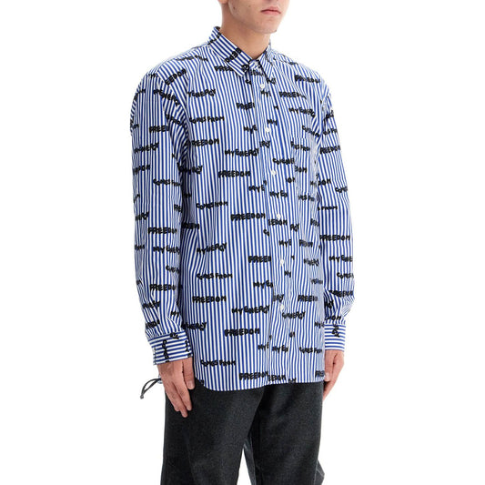 Comme Des Garcons Shirt striped printed shirt Shirts Comme Des Garcons Shirt Light Gray
