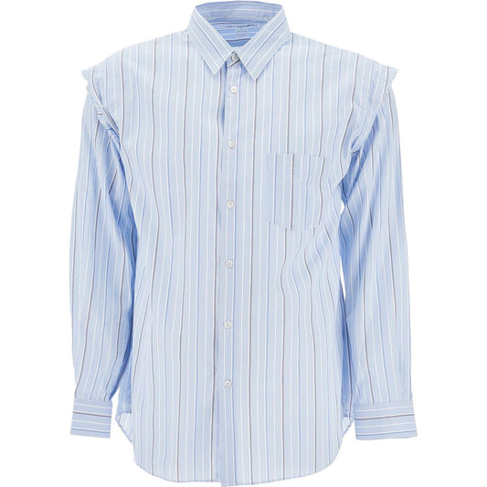 Comme Des Garcons Shirt striped shirt with pocket Shirts Comme Des Garcons Shirt Light Gray