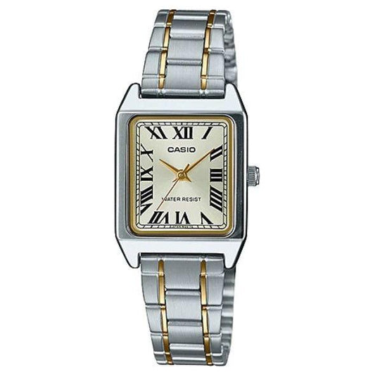 CASIO COLLECTION Mod. LADY TANK, SILVER&GOLD - CHAMPAGNE, METAL ALLOY WATCHES CASIO COLLECTION & VINTAGE Gray