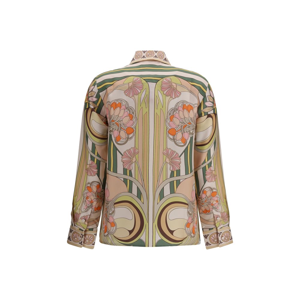 La Double J Multicolor Silk Pattern Shirt