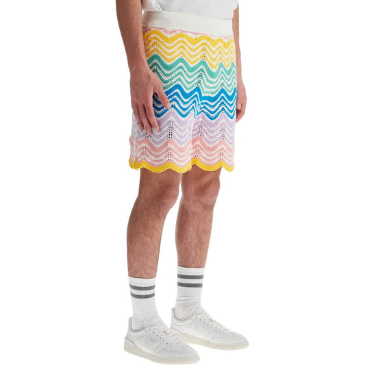 Casablanca "gradient wave knit bermuda shorts Short trousers Casablanca Light Gray
