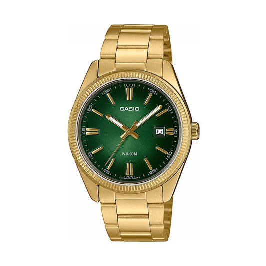 CASIO COLLECTION Mod. DATE, GOLD - GREEN WATCHES CASIO COLLECTION & VINTAGE Dark Khaki