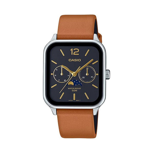 CASIO COLLECTION Mod. MOONPHASES LEATHER - BLACK WATCHES CASIO COLLECTION & VINTAGE Rosy Brown