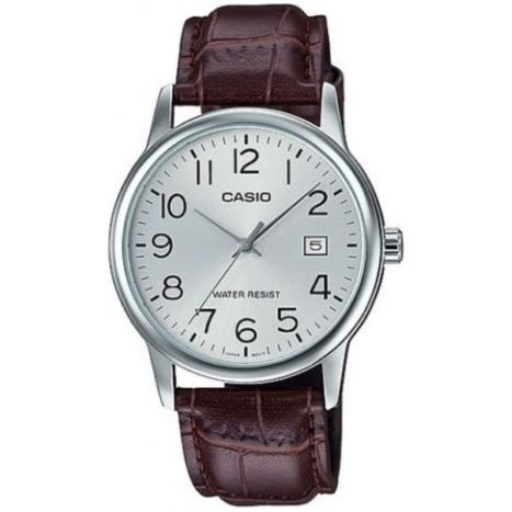 CASIO COLLECTION Mod. DATE, LEATHER - SILVER WATCHES CASIO COLLECTION & VINTAGE Gray