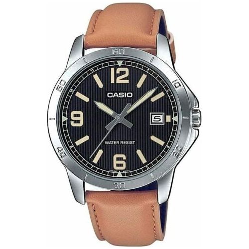 CASIO COLLECTION Mod. CASUAL DATE,  LEATHER - BLACK WATCHES CASIO COLLECTION & VINTAGE Rosy Brown