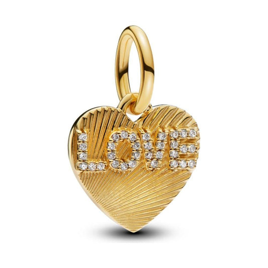 PANDORA CHARMS Mod. ENGRAVABLE LOVE HEART DANGLE